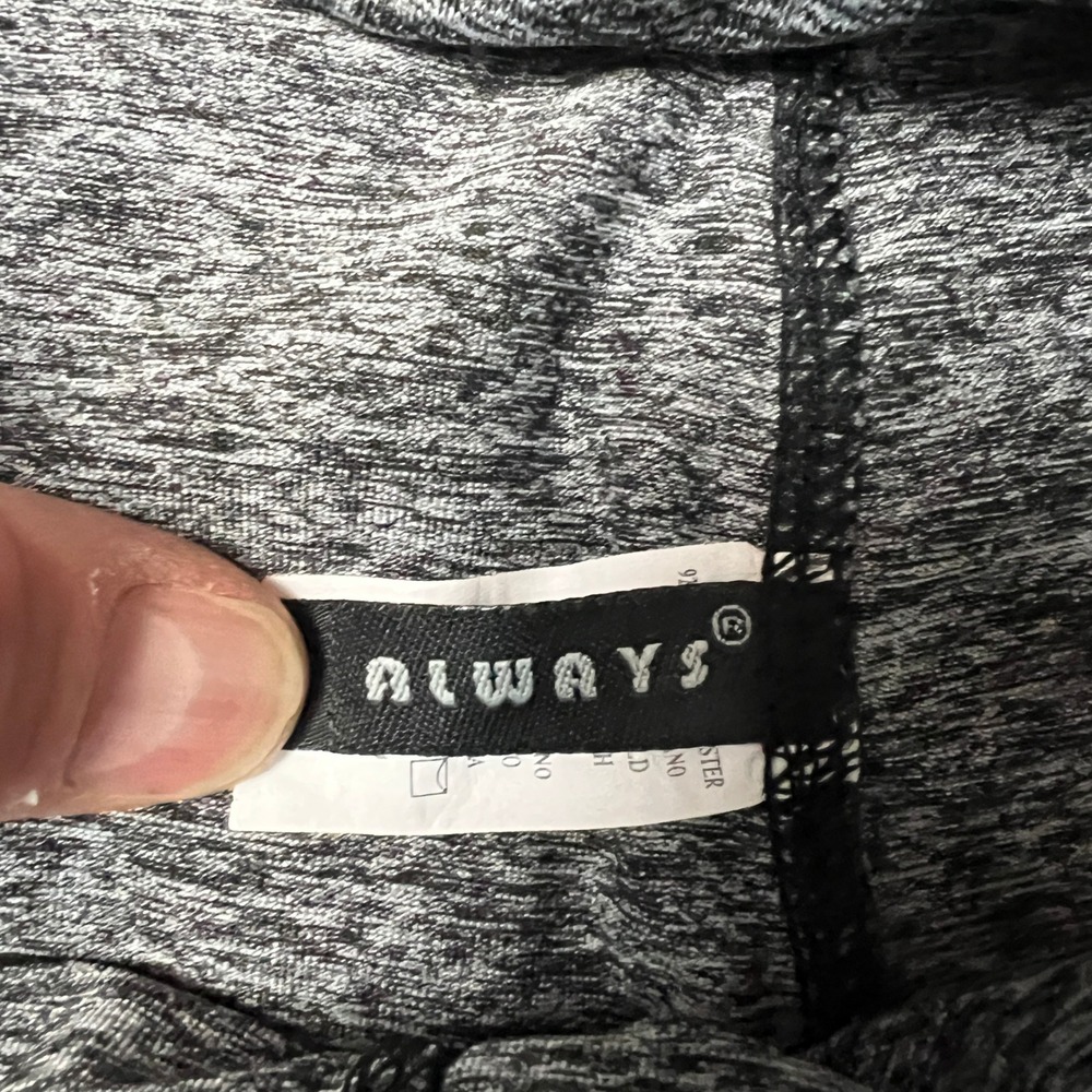 Always Activewear Athletic Leggings Black Grey Pink Trim Polyester Women's Sz 1X - Picture 4 of 10